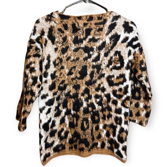 Lineamaglia Animal Print Mohair Blend Sweater sz S NWT - Picture 3 of 7